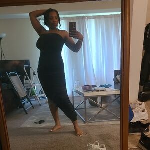 Elegant Black Strapless Dress